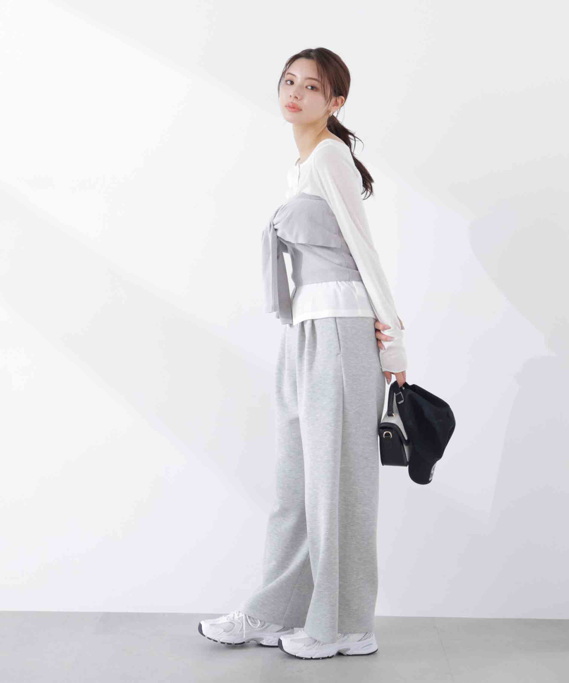 PROPORTION BODY DRESSING「〈a/mie〉リボンニットビスチェ　26SS」|カーディガン|