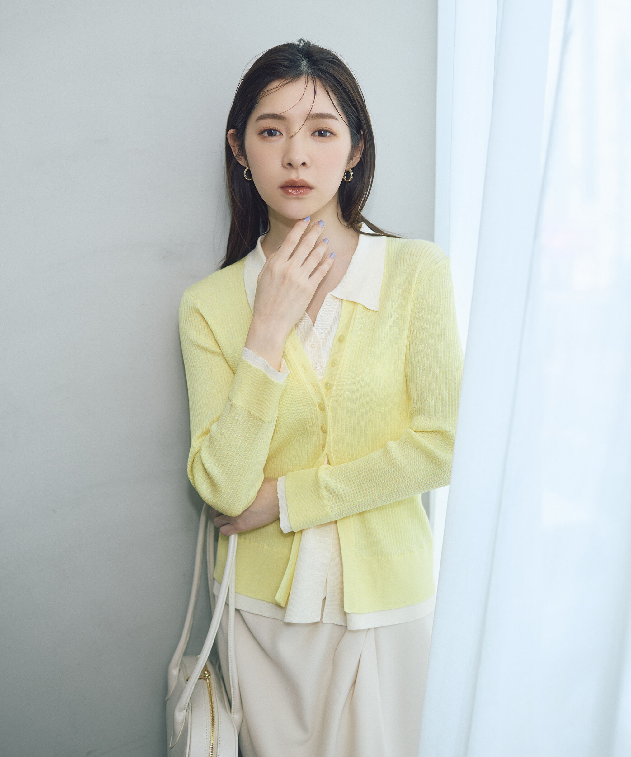 PROPORTION BODY DRESSING「＜今村朱里さんコラボ＞レイヤード風リブニット 26SS」|ニット・セーター|