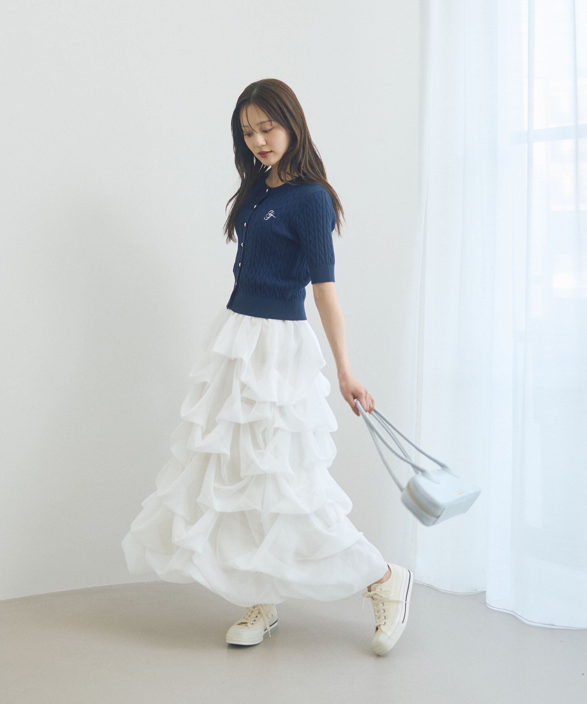 PROPORTION BODY DRESSING「＜山内ともなさんコラボ＞ケーブルカーディガン 26SS」|カーディガン|