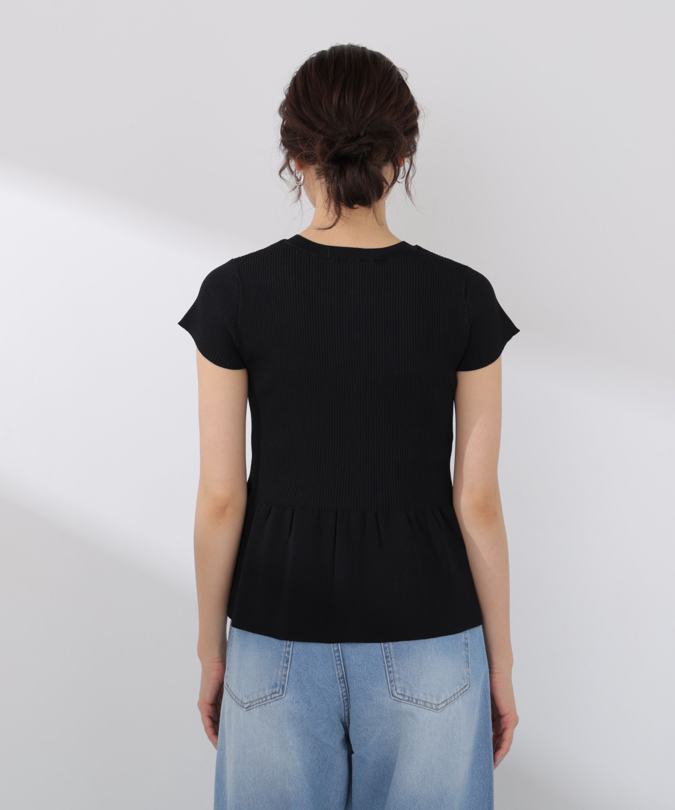 PROPORTION BODY DRESSING「ショート丈リブペプラムニット 26SS」|ニット・セーター|