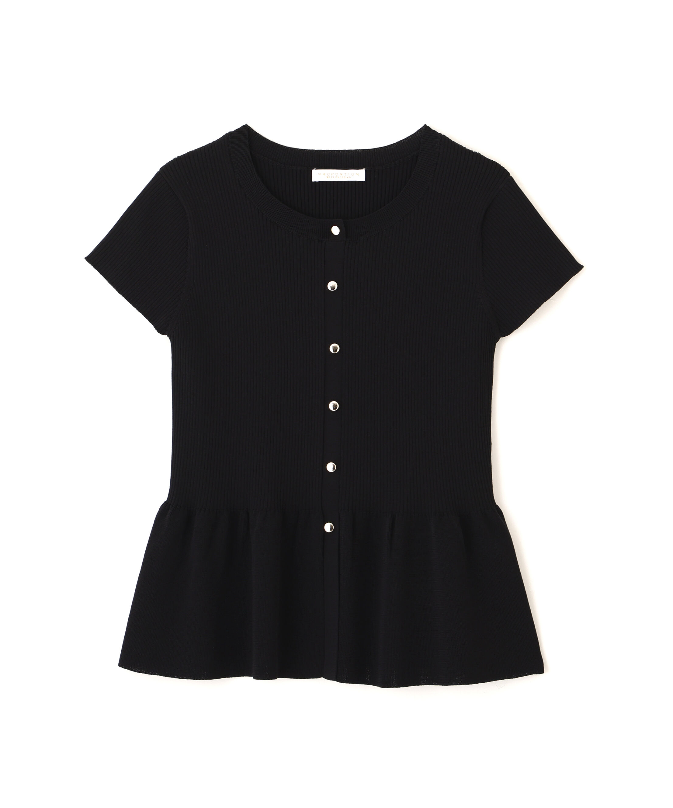 PROPORTION BODY DRESSING「ショート丈リブペプラムニット 26SS」|ニット・セーター|