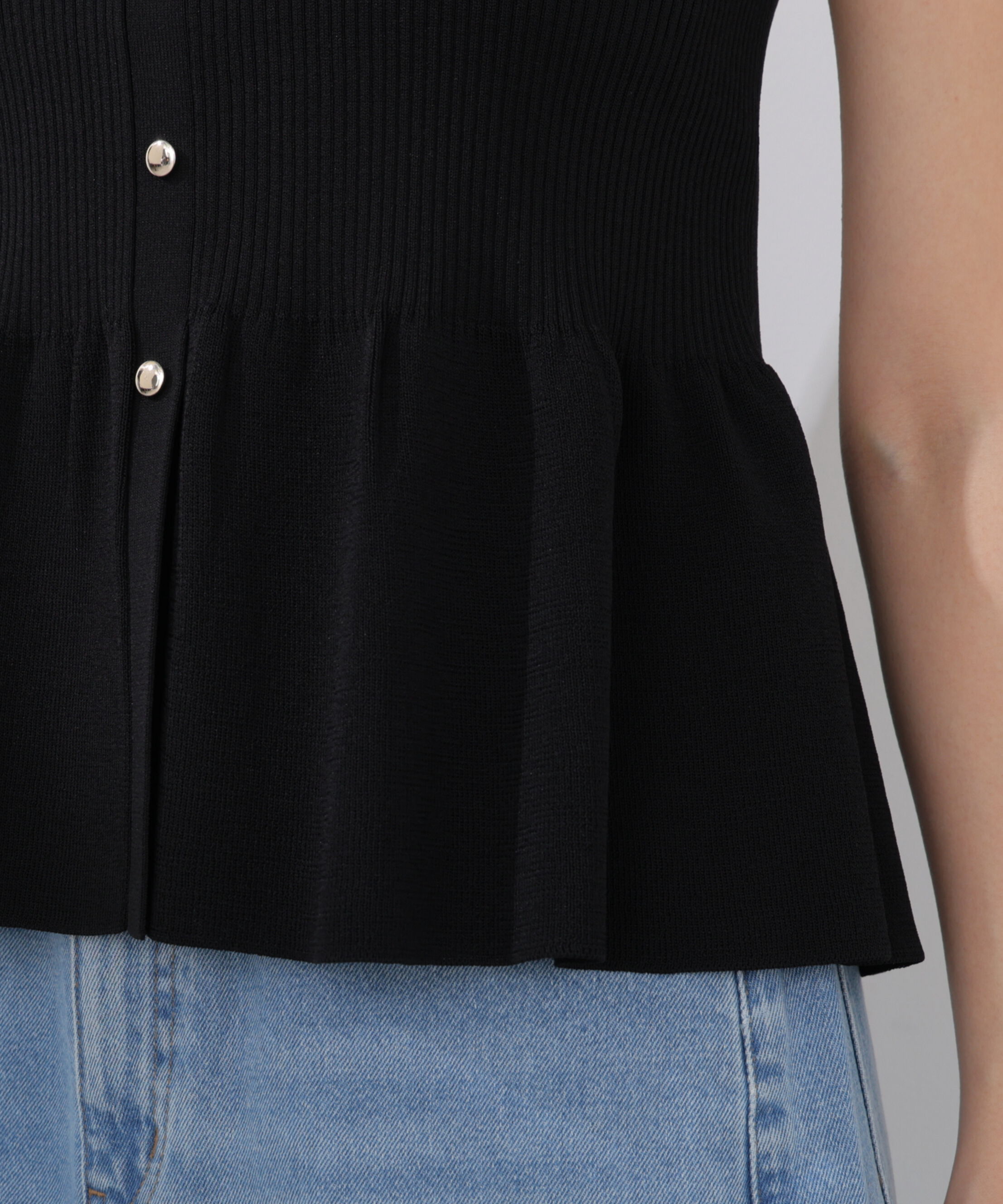 PROPORTION BODY DRESSING「ショート丈リブペプラムニット 26SS」|ニット・セーター|