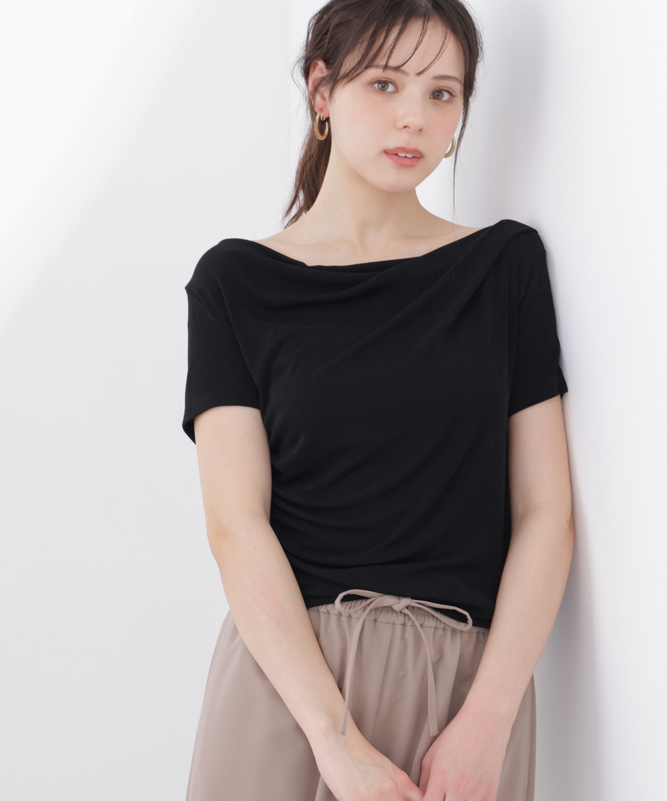 PROPORTION BODY DRESSING「〈a/mie〉アシメドレーププルオーバー」|Tシャツ・カットソー|