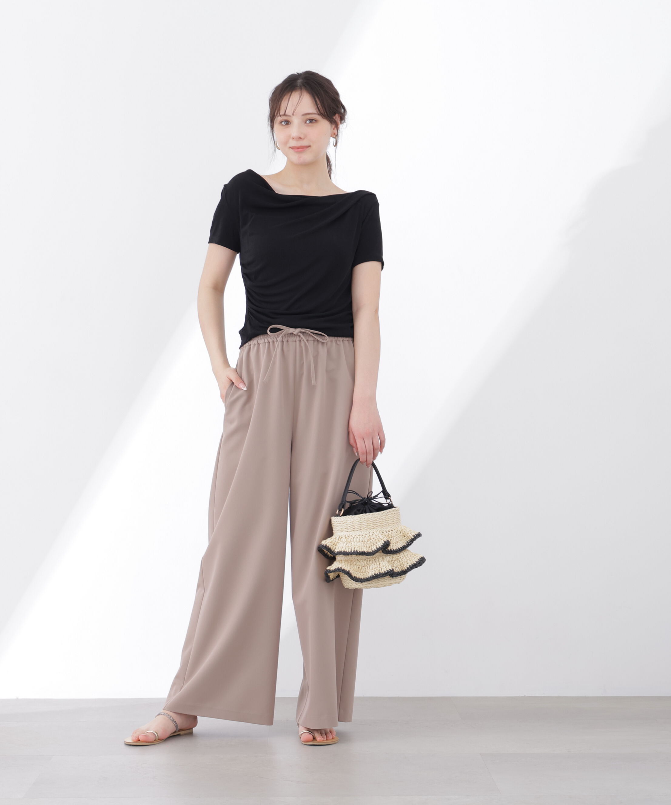PROPORTION BODY DRESSING「〈a/mie〉アシメドレーププルオーバー」|Tシャツ・カットソー|