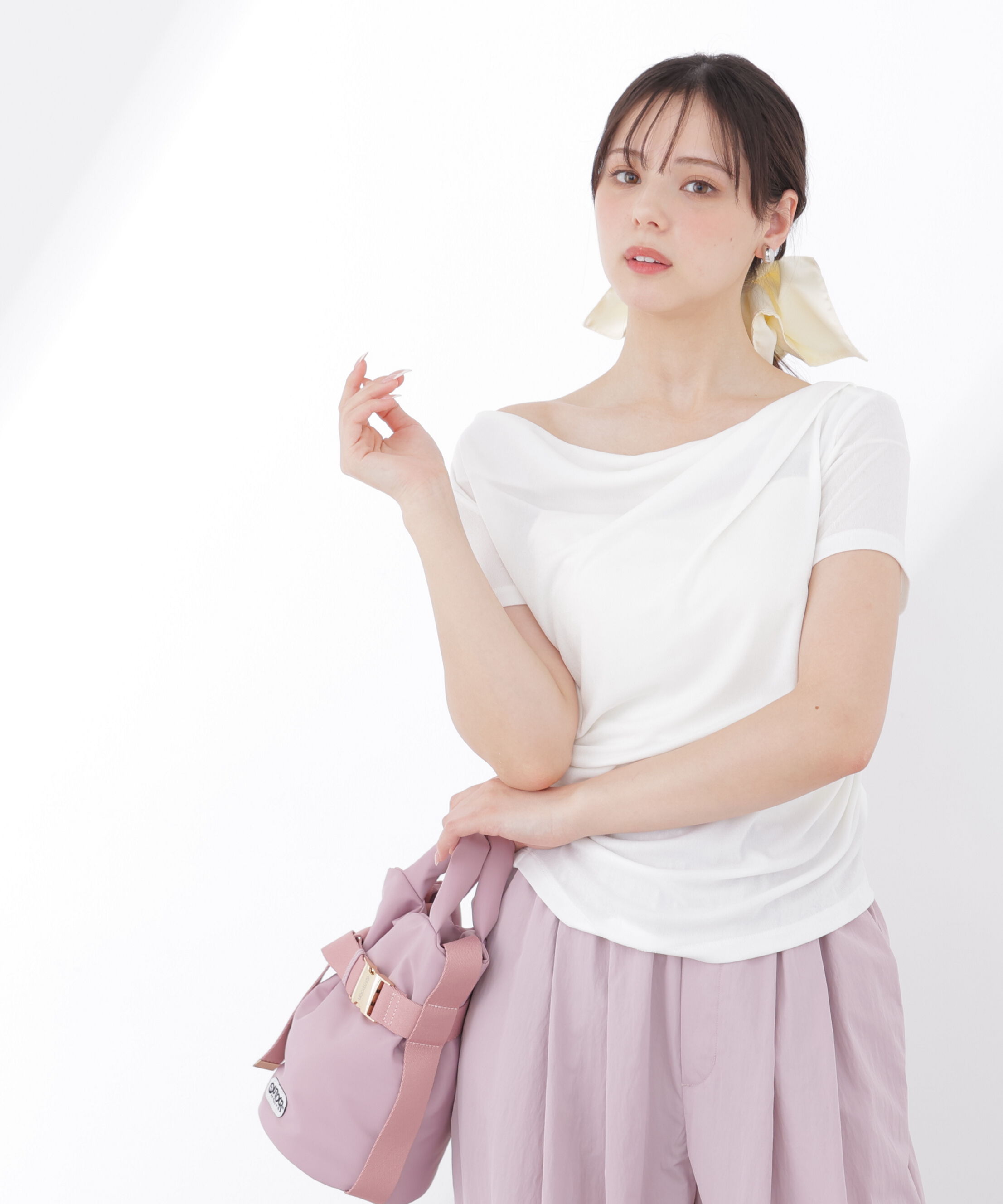 PROPORTION BODY DRESSING「〈a/mie〉アシメドレーププルオーバー」|Tシャツ・カットソー|