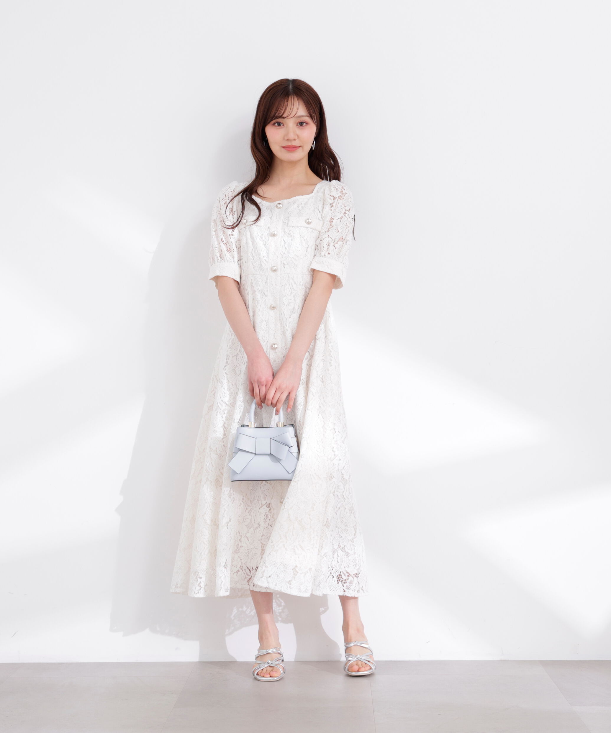 PROPORTION BODY DRESSING「フロントボタンレースワンピース 26SS」|ワンピース|