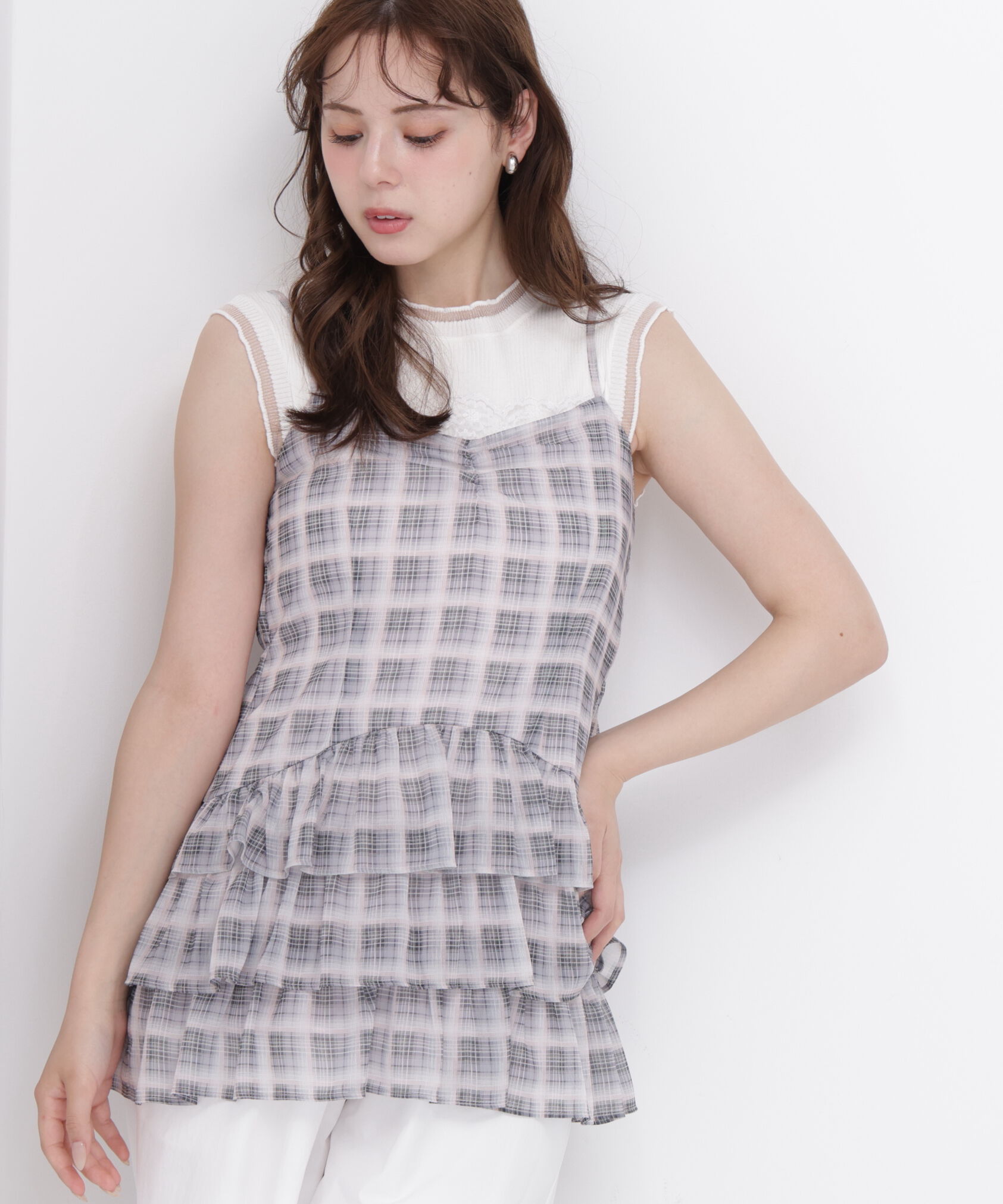 PROPORTION BODY DRESSING「チェックチュニック」|シャツ・ブラウス|