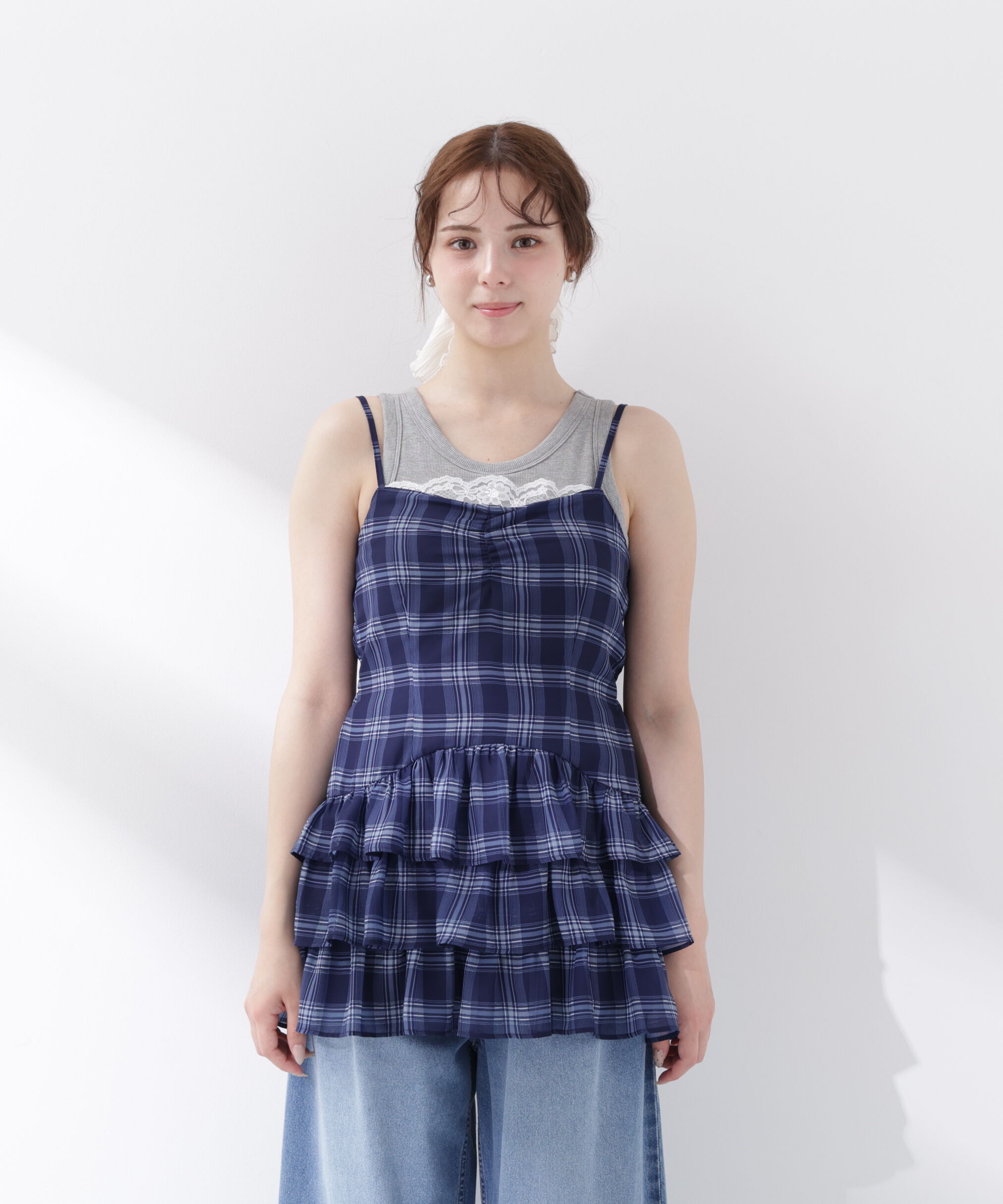 PROPORTION BODY DRESSING「チェックチュニック」|シャツ・ブラウス|