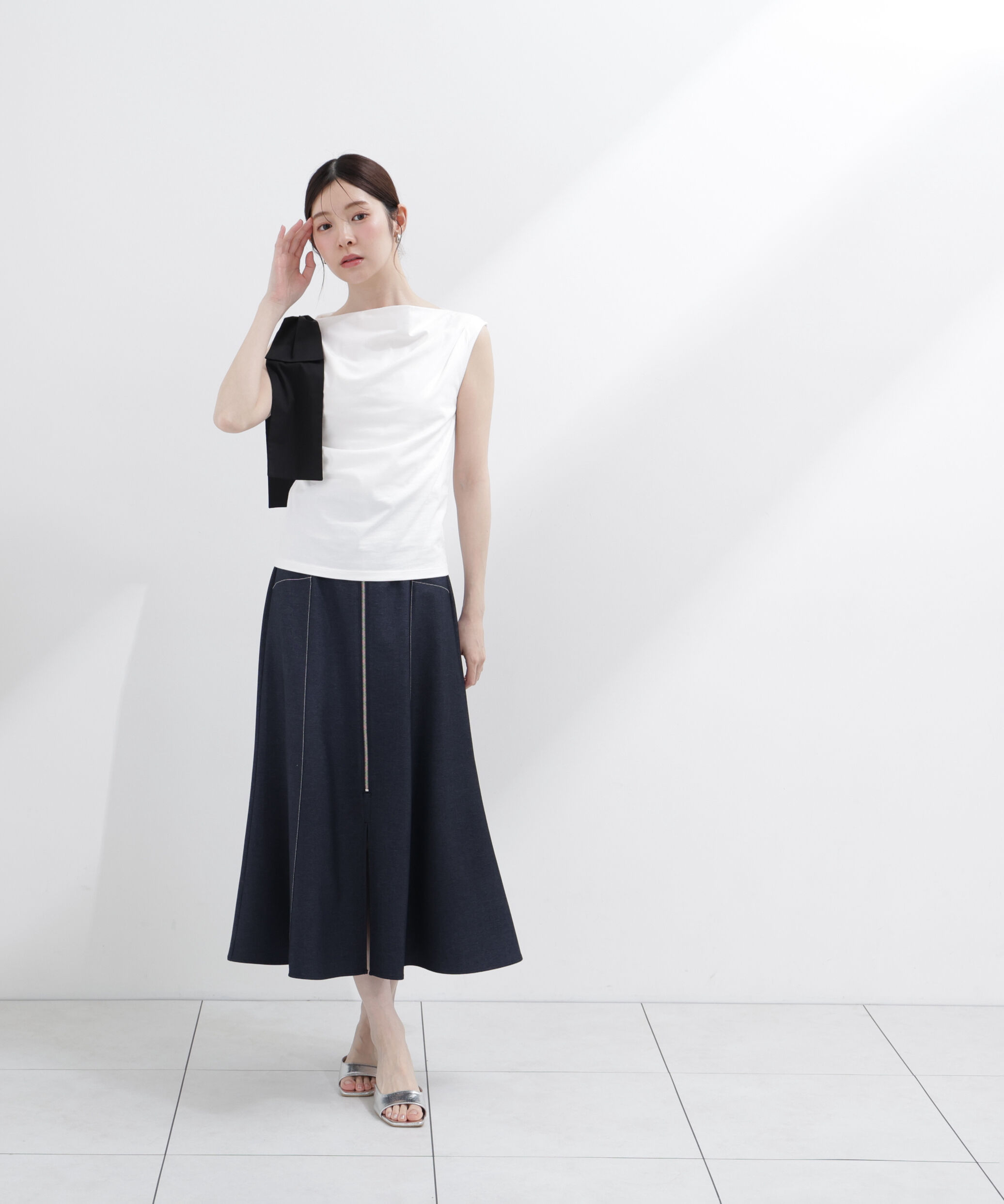 PROPORTION BODY DRESSING「アシメリボンカットソー」|Tシャツ・カットソー|