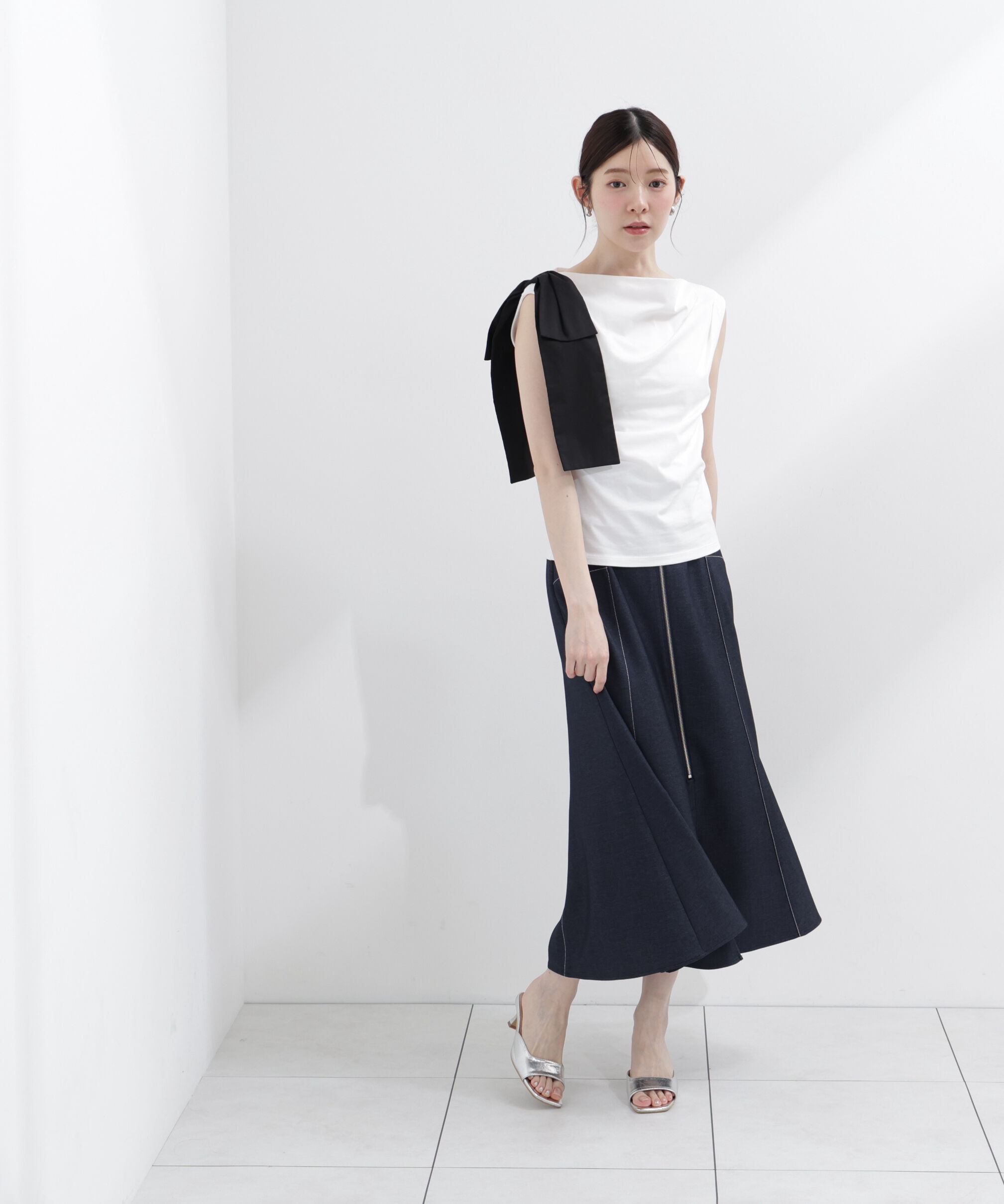 PROPORTION BODY DRESSING「アシメリボンカットソー」|Tシャツ・カットソー|