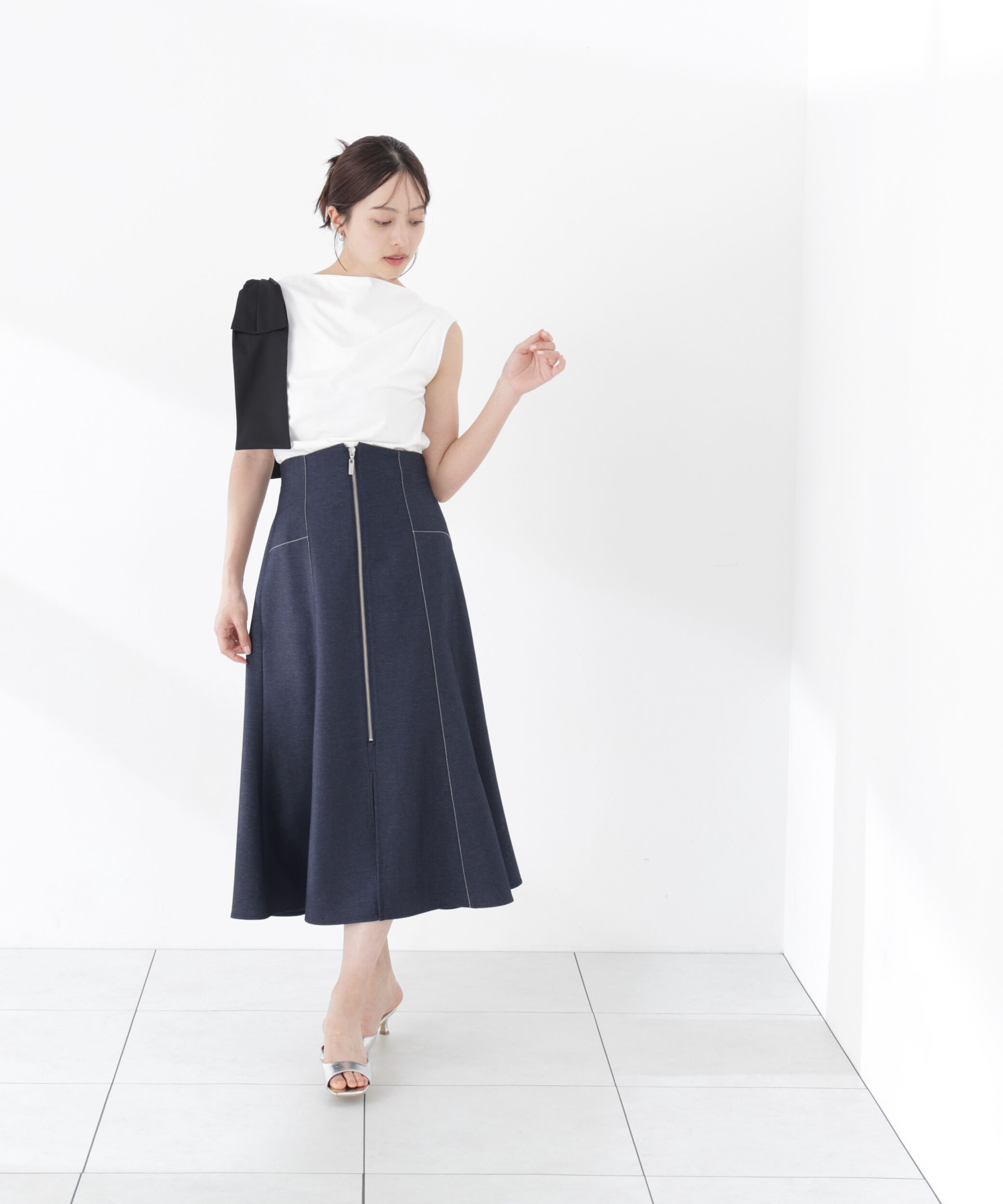 PROPORTION BODY DRESSING「アシメリボンカットソー」|Tシャツ・カットソー|
