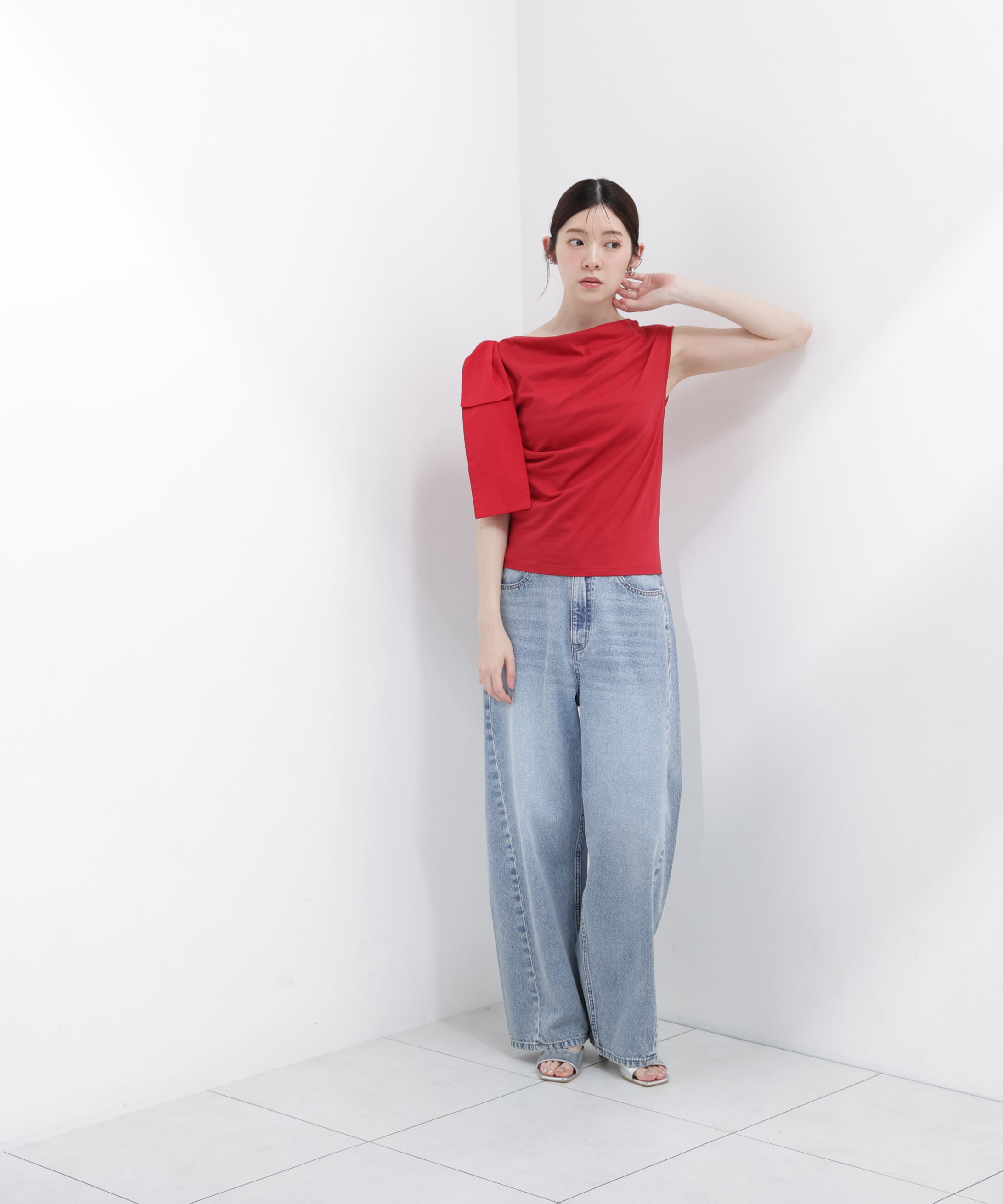 PROPORTION BODY DRESSING「アシメリボンカットソー」|Tシャツ・カットソー|