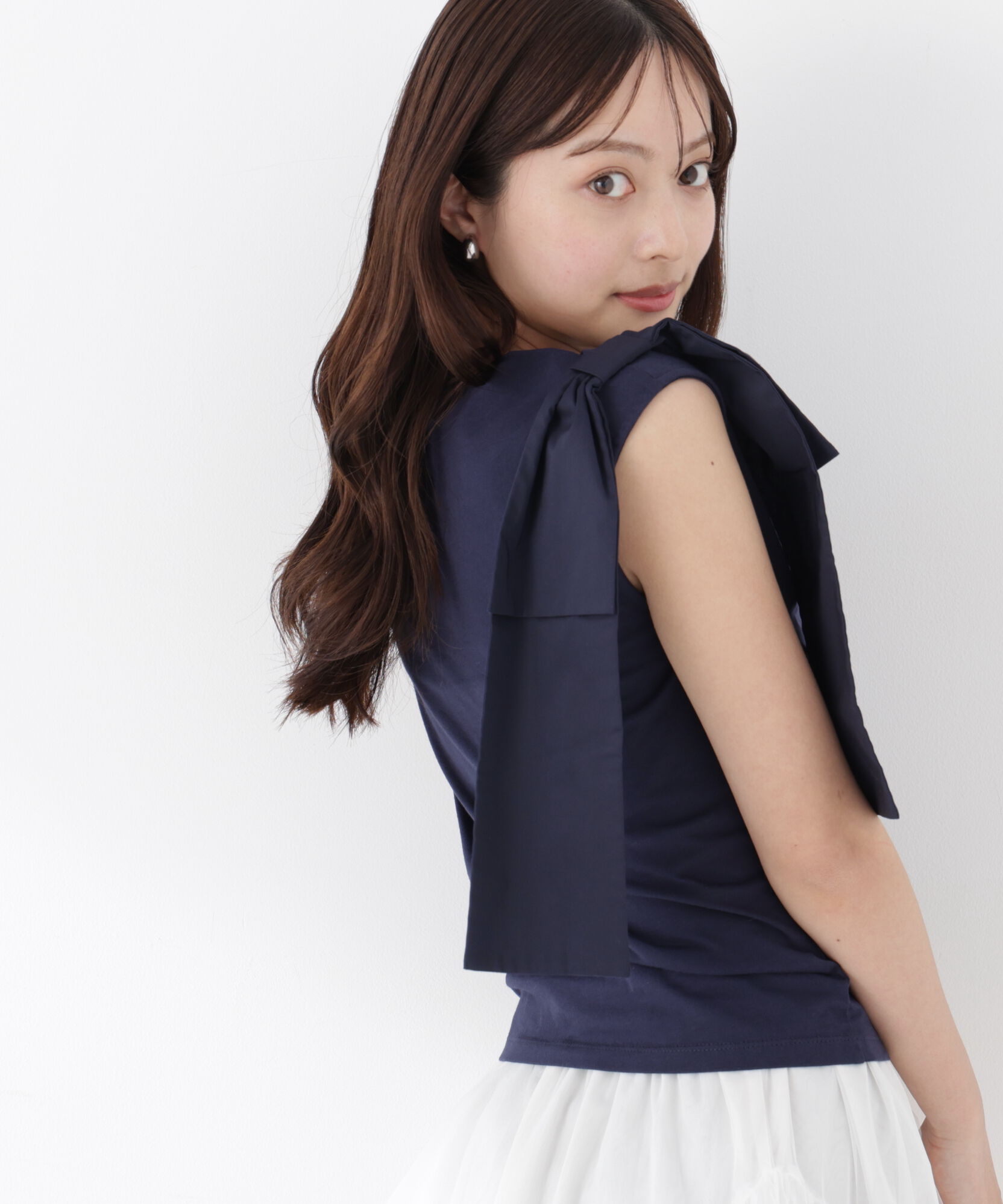 PROPORTION BODY DRESSING「アシメリボンカットソー」|Tシャツ・カットソー|
