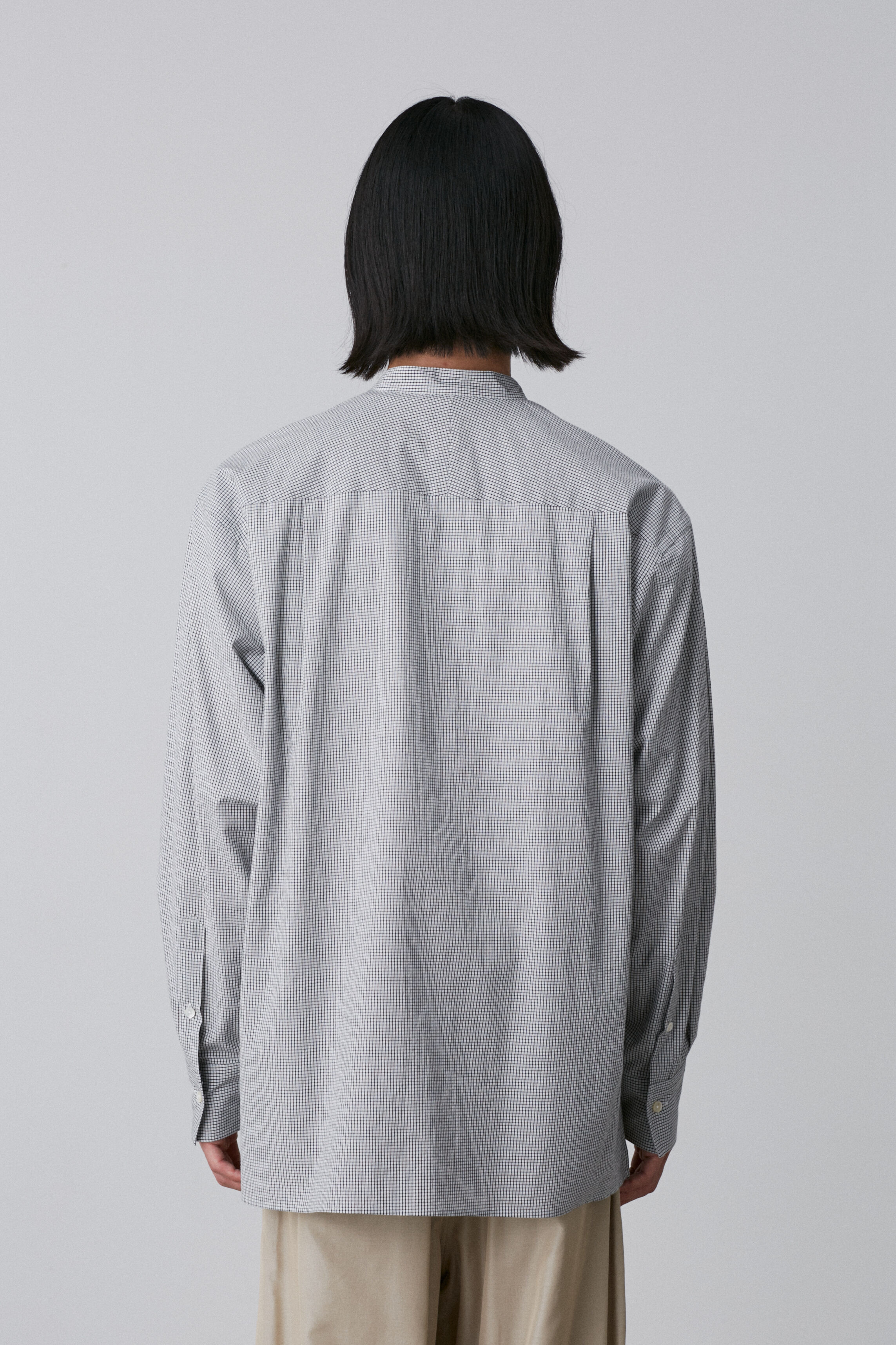 YLEVE 「YLEVE / COTTON STRIPE CHECK PULL OVER SHIRT」|シャツ・ブラウス|
