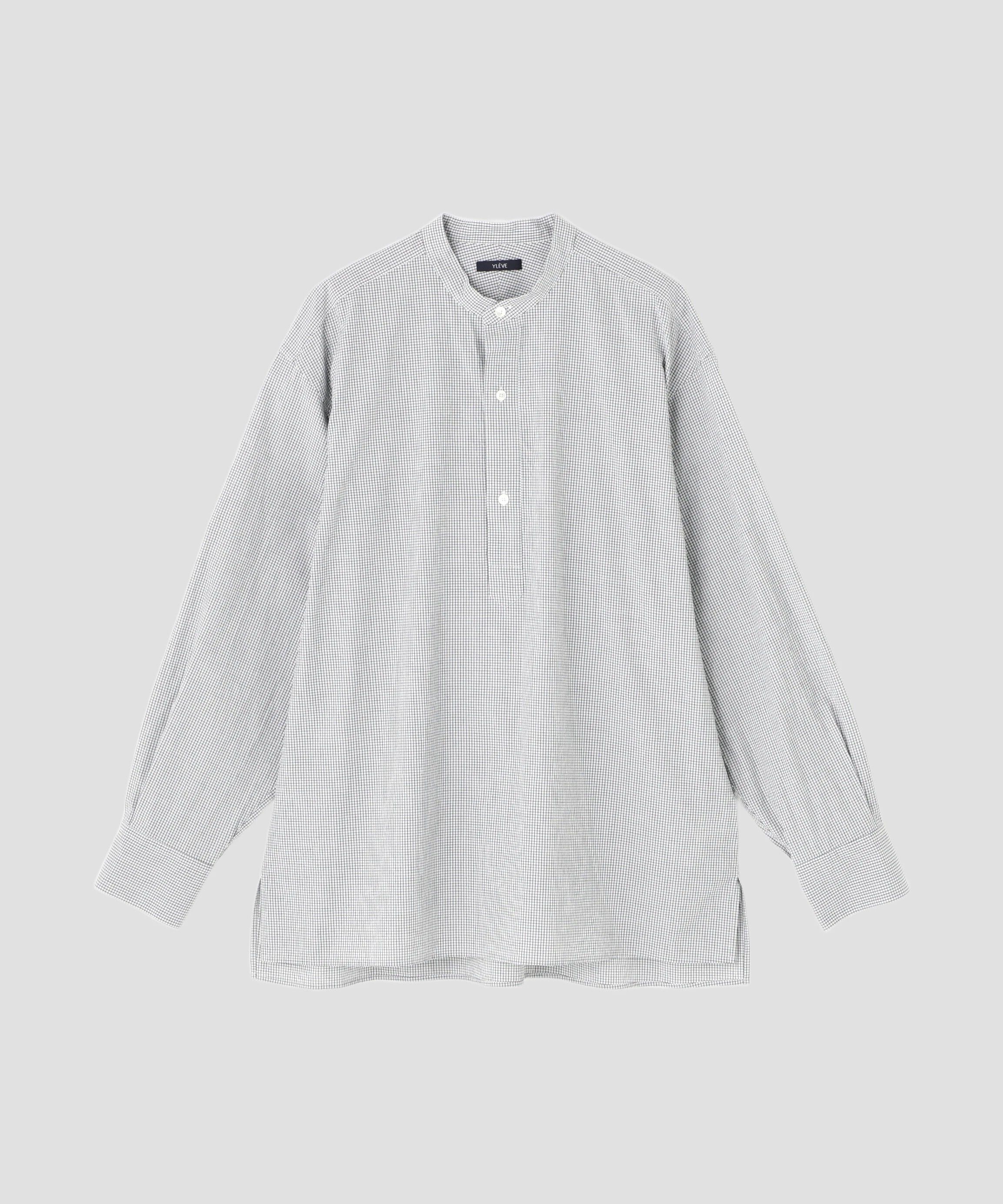 YLEVE 「YLEVE / COTTON STRIPE CHECK PULL OVER SHIRT」|シャツ・ブラウス|