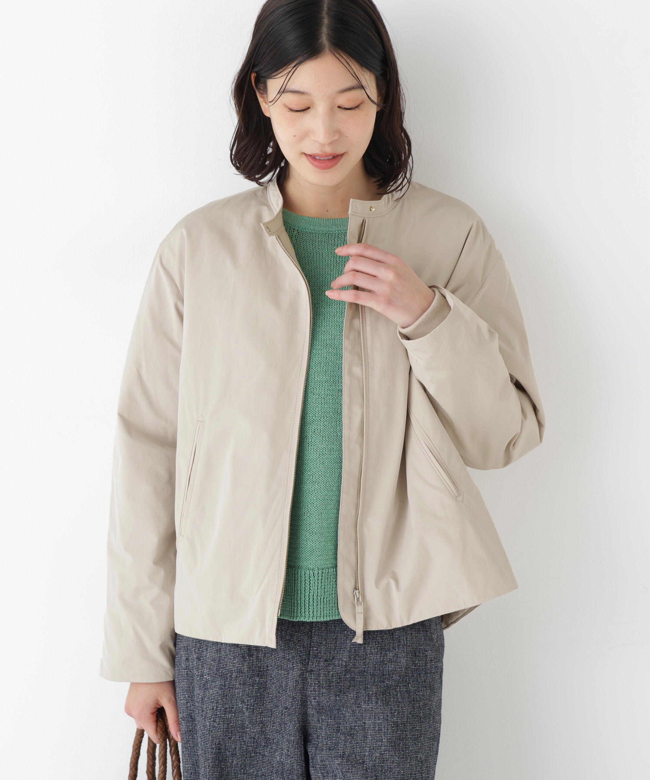  「◆≪弱撥水素材≫タフタ中綿入りブルゾン」|その他|