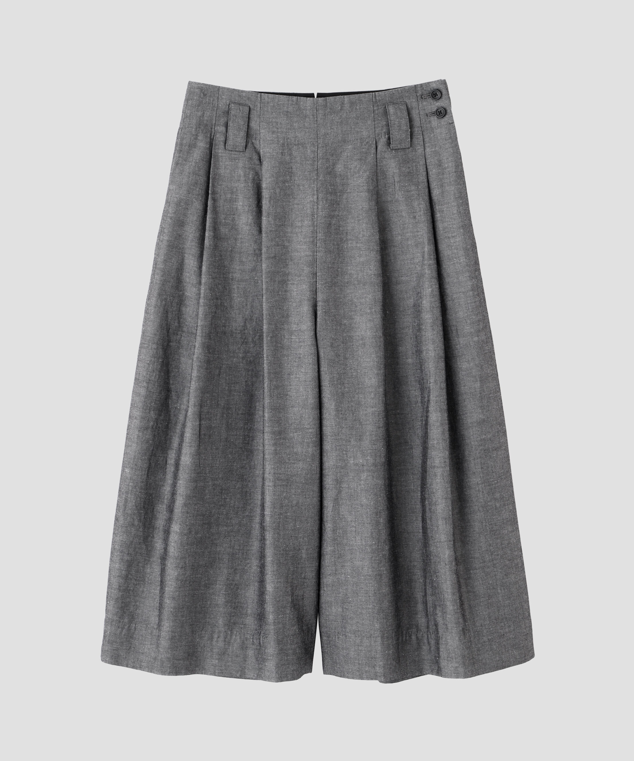  「COTTON RAMIE CHAMBRAY TROUSERS」|キュロット|