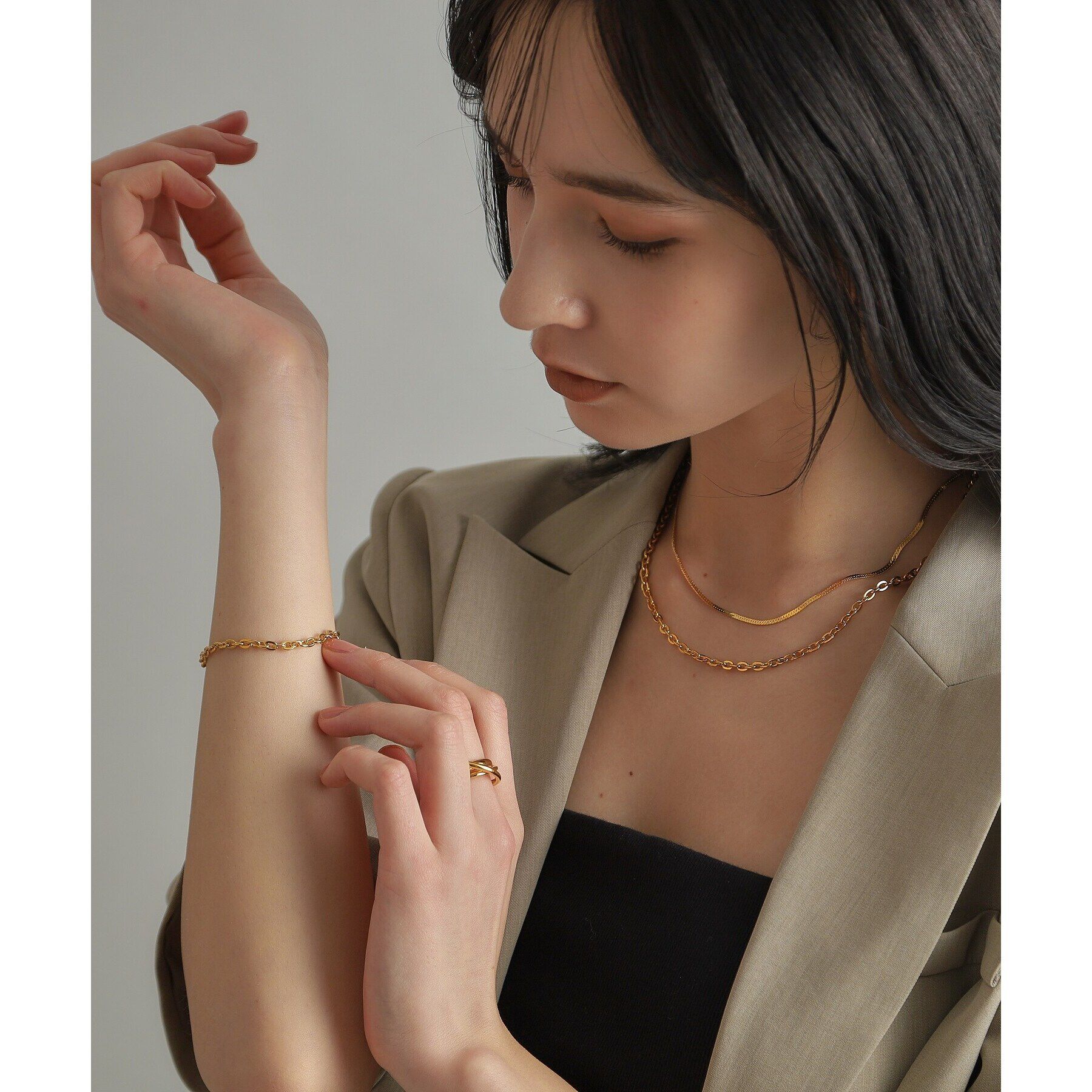 COCOSHNIK ONKITSCH「シルバー バンドリング トリプル GP」|リング|