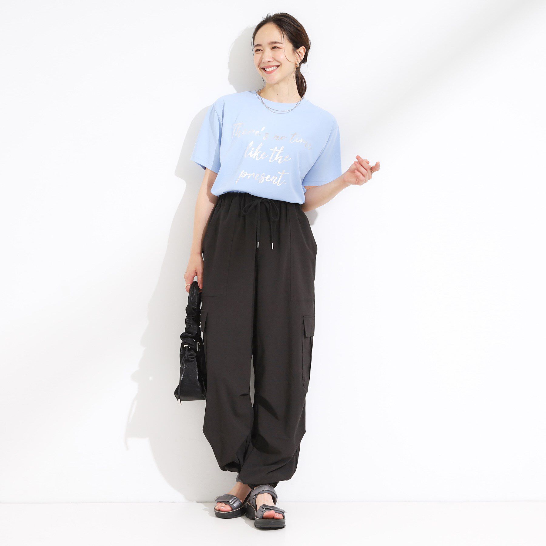 SHOO･LA･RUE「【S-LL】ゆるっと楽ちん さらさらカーゴジョガーパンツ」|その他|