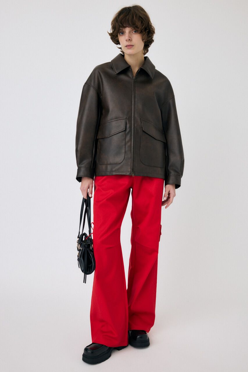 MOUSSY「STRAP DETAIL パンツ」|その他|RED