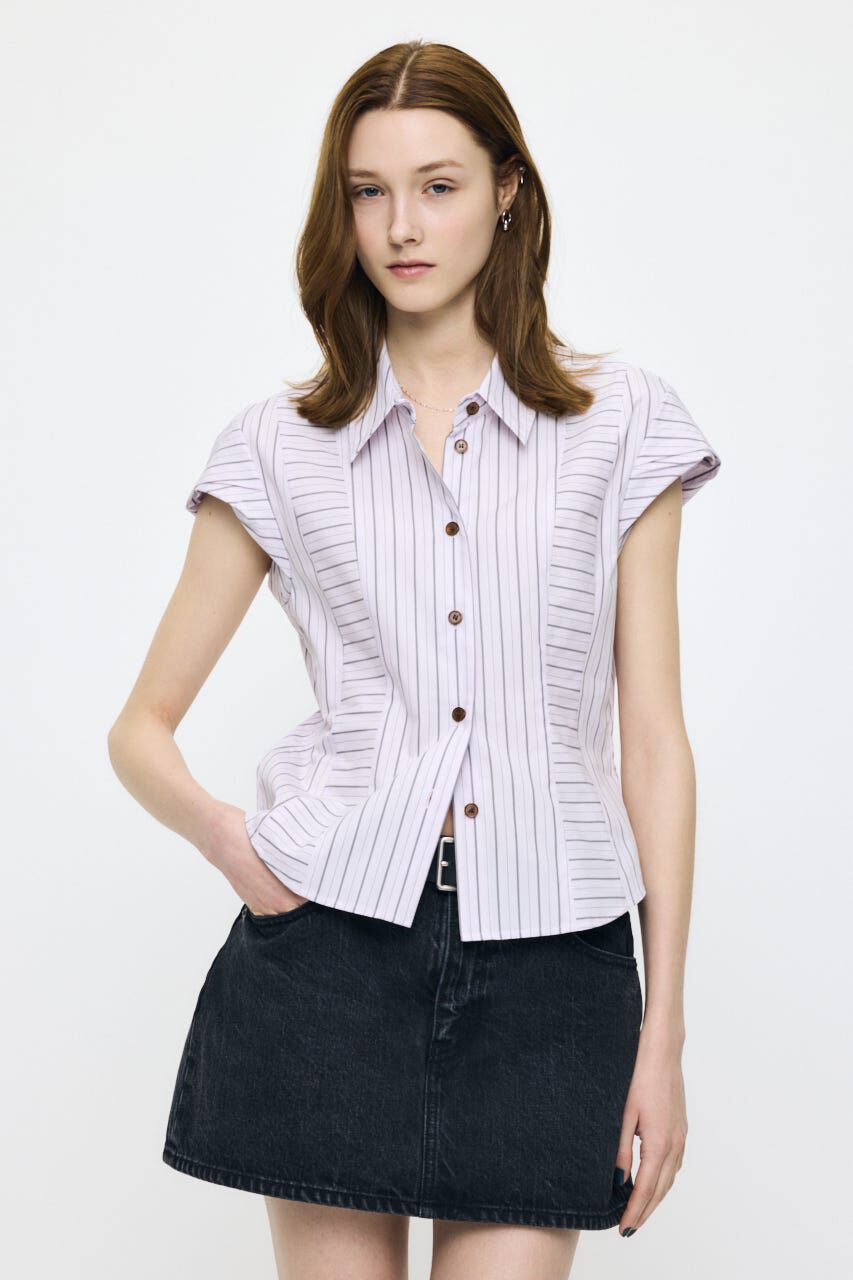 MOUSSY「STRIPE FIT ブラウス」|シャツ・ブラウス|