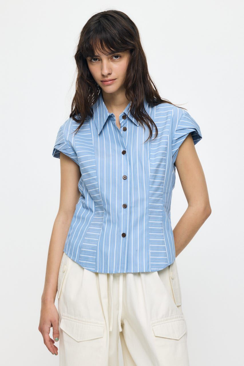 MOUSSY「STRIPE FIT ブラウス」|シャツ・ブラウス|