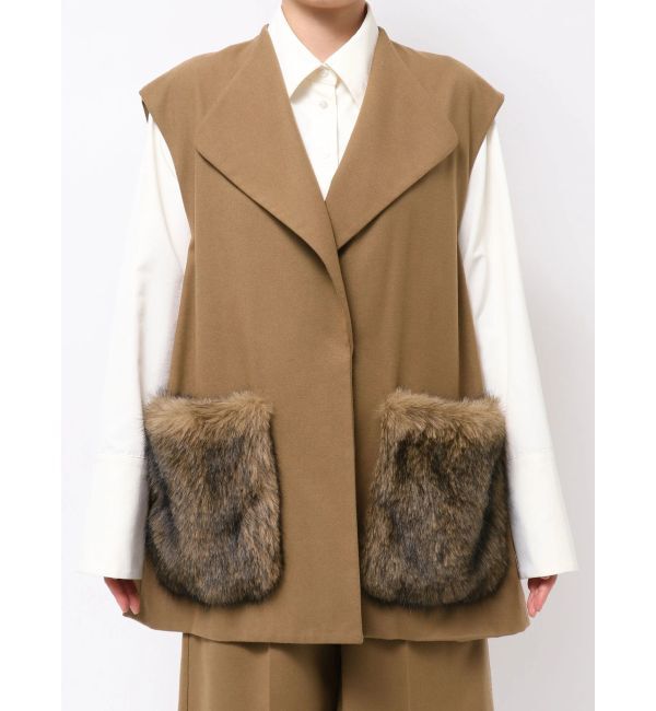 ELENDEEK「FUR POCKET SLEEVELESS CT」|その他|