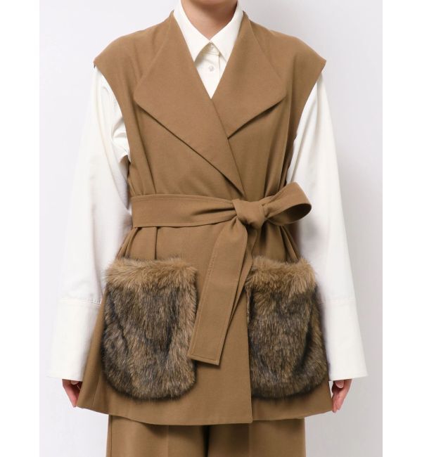 ELENDEEK「FUR POCKET SLEEVELESS CT」|その他|