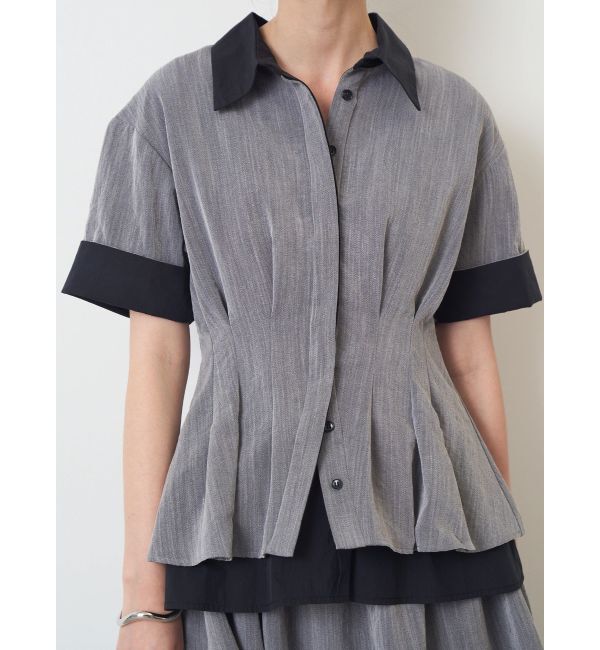 ELENDEEK「LAYERED SHIRT OP」|ワンピース|