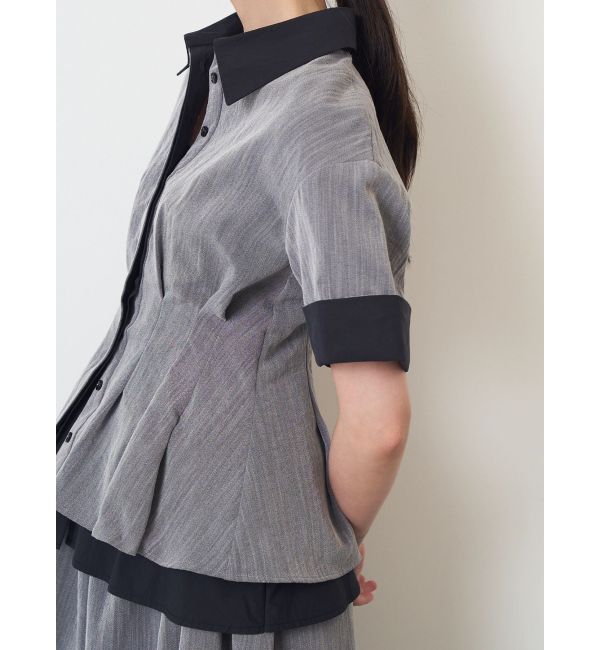 ELENDEEK「LAYERED SHIRT OP」|ワンピース|