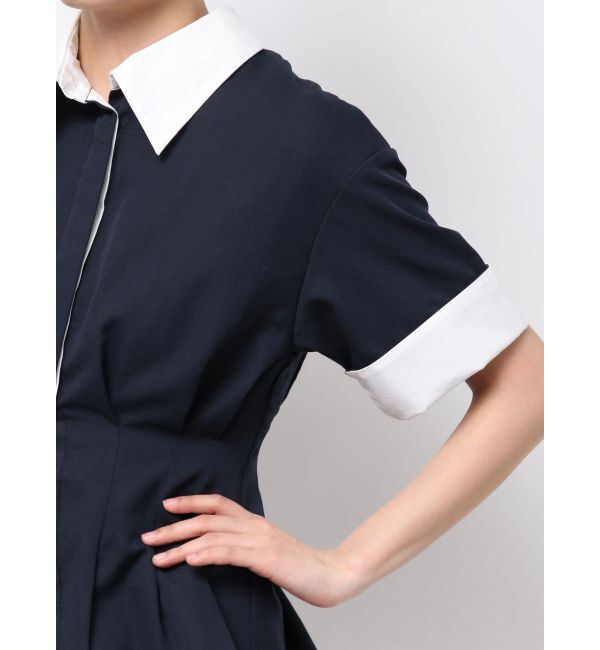 ELENDEEK「LAYERED SHIRT OP」|ワンピース|