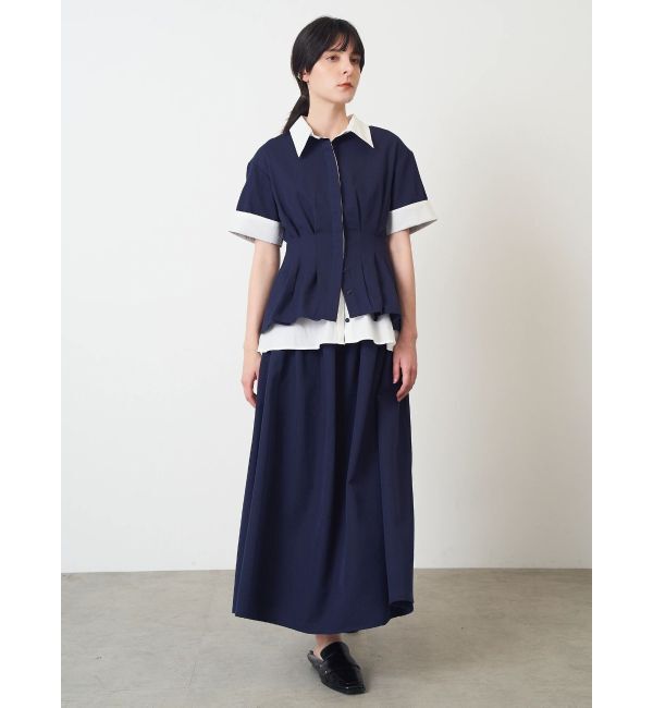 ELENDEEK「LAYERED SHIRT OP」|ワンピース|