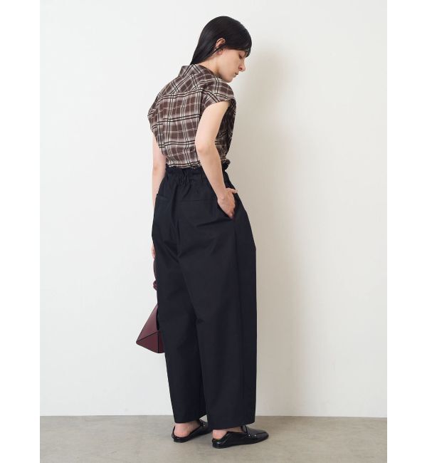 ELENDEEK「WAIST TUCK CHECK BL」|シャツ・ブラウス|