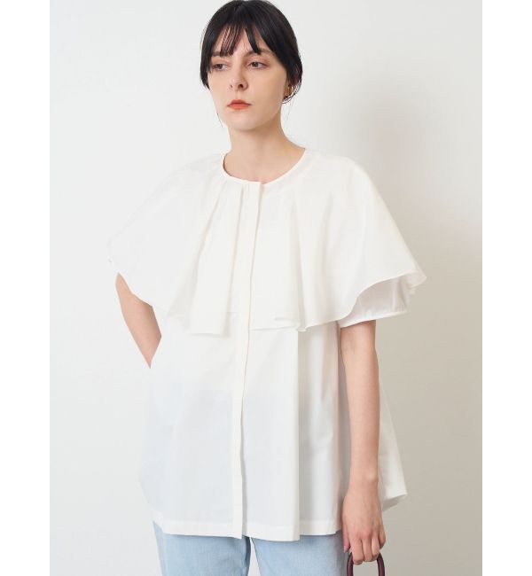 ELENDEEK「ASYME FRILL TUNIC BL」|シャツ・ブラウス|
