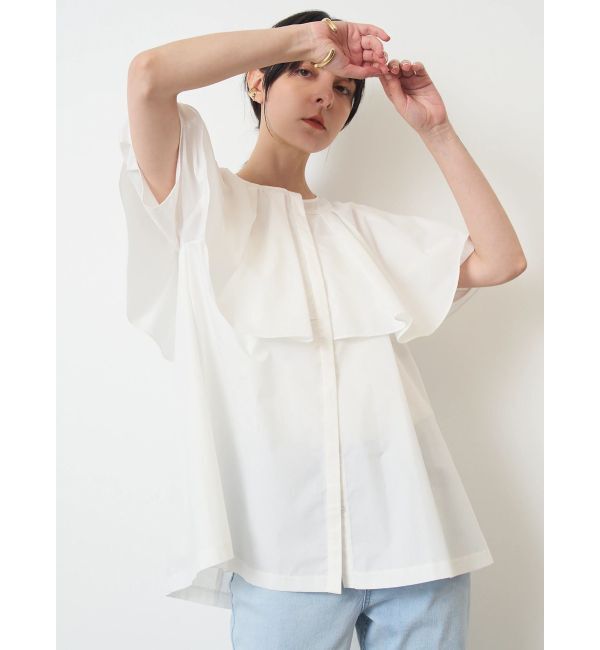ELENDEEK「ASYME FRILL TUNIC BL」|シャツ・ブラウス|