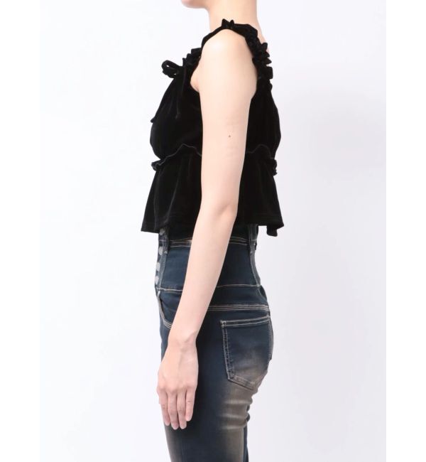 EMODA「シアーベロアリボンフリルタンクトップ」|タンクトップ|