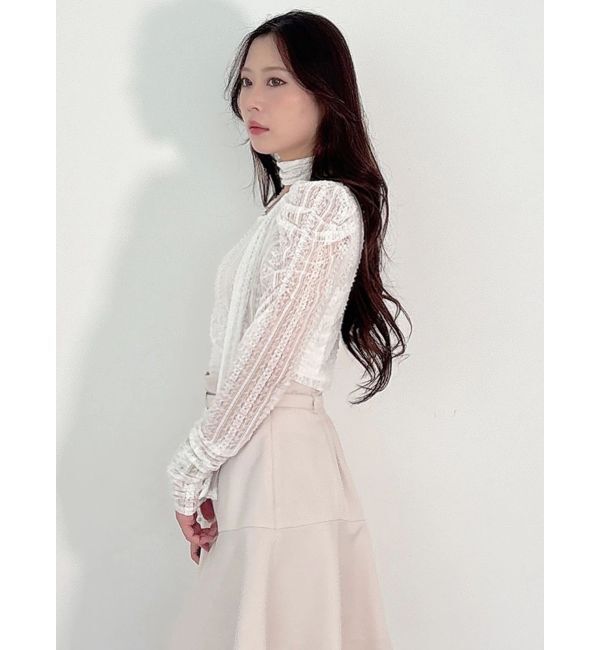 MERCURYDUO「カットレースパワショルチョーカートップス」|Tシャツ・カットソー|