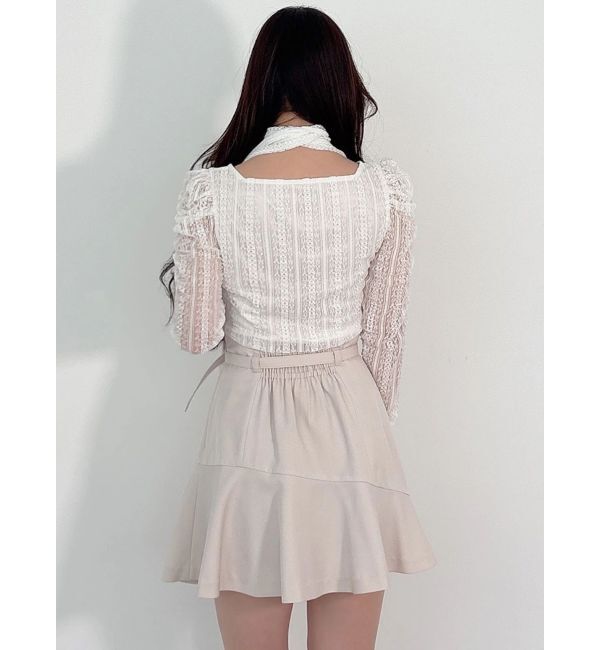 MERCURYDUO「カットレースパワショルチョーカートップス」|Tシャツ・カットソー|