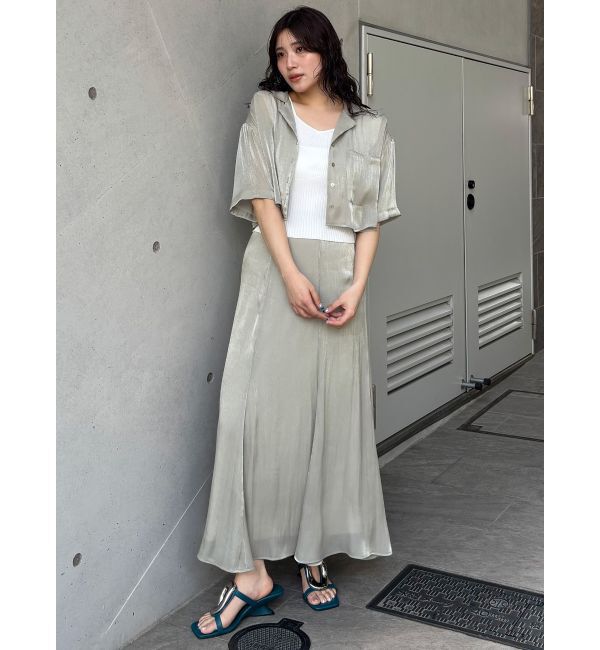 MURUA「シャイニーシアーショートシャツ」|シャツ・ブラウス|