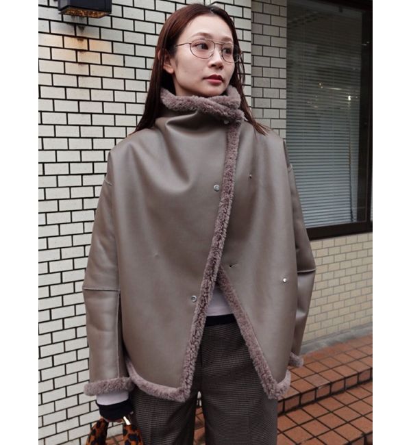 LAGUNAMOON「【REVIVAL】フェイクムートンスタンドカラーコート」|その他|