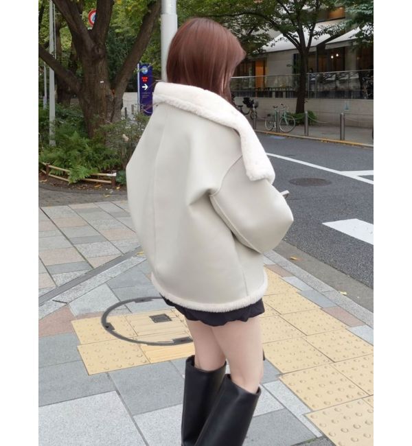LAGUNAMOON「【REVIVAL】フェイクムートンスタンドカラーコート」|その他|