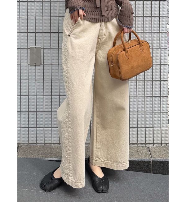 LAGUNAMOON「ハイウエストラインディティールデニムパンツ」|デニム|