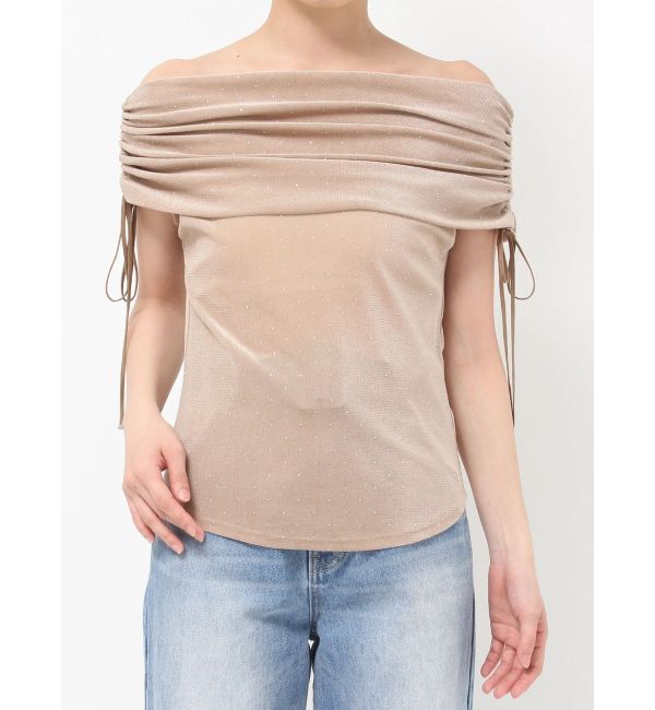 LAGUNAMOON「テキタイルオフショルドロストトップス」|Tシャツ・カットソー|