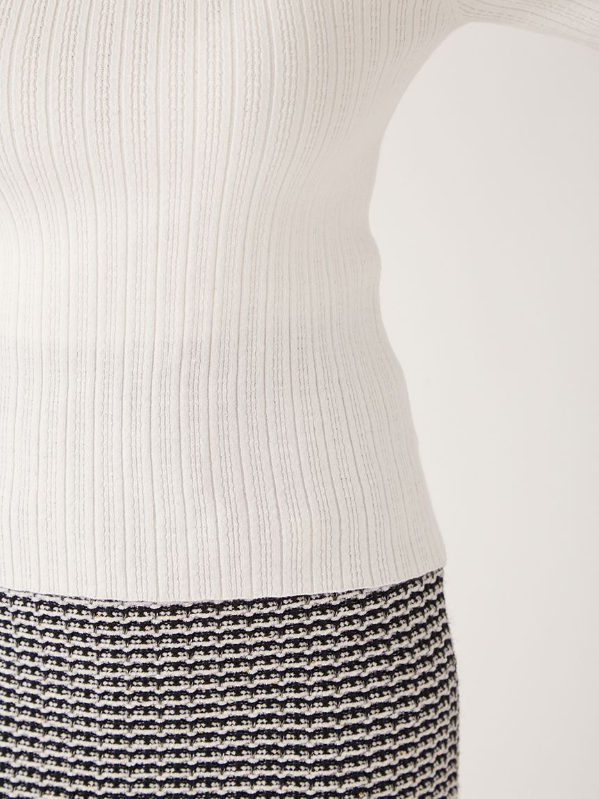 LILY BROWN「【LILY BROWN&times;MARY QUANT】デイジー刺繍バックオープンリブニット」|ニット・セーター|