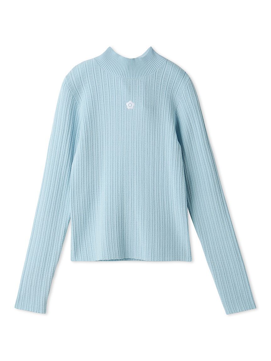 LILY BROWN「【LILY BROWN&times;MARY QUANT】デイジー刺繍バックオープンリブニット」|ニット・セーター|LBLU