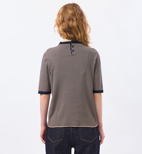 MACKINTOSH PHILOSOPHY「Cleric Collar Knit ハーフスリーブ」|ニット・セーター|