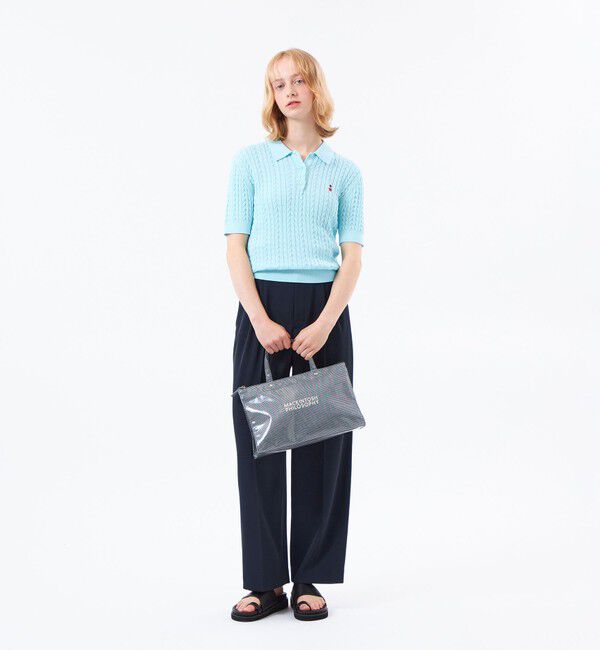 MACKINTOSH PHILOSOPHY「【WEB&一部店舗限定】バッキンガムベア ケーブルニットポロ」|ニット・セーター|