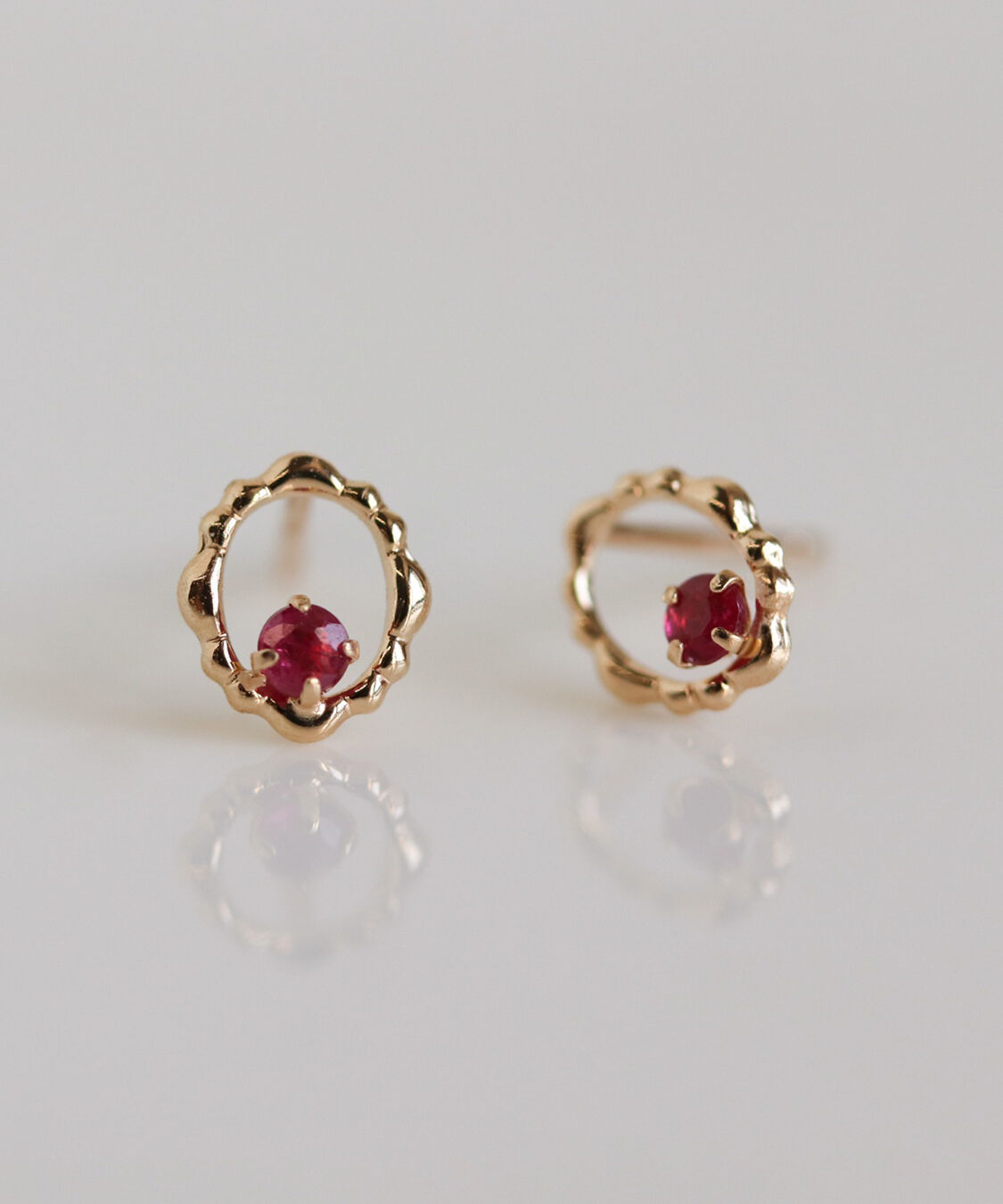  「カラーストーン ピアス | K10YG」|ピアス|