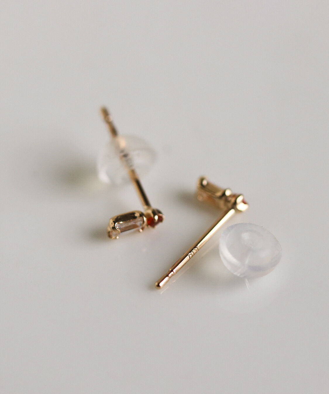  「カラーストーン / キュービックジルコニア ピアス | K10YG」|ピアス|
