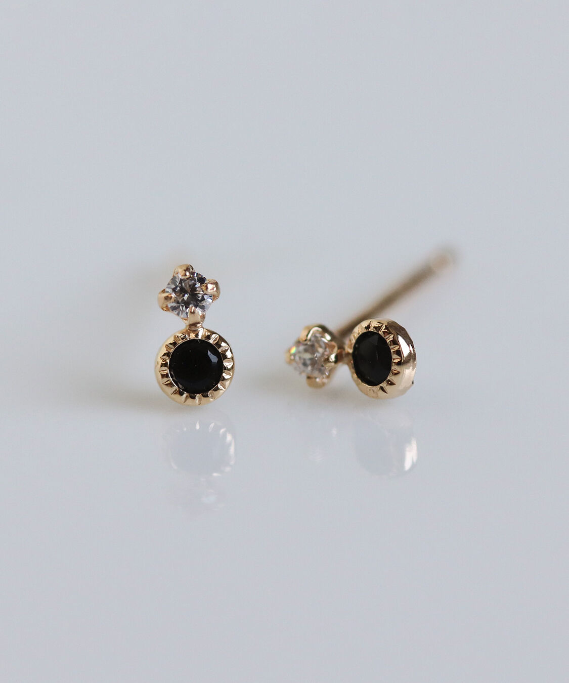  「カラーストーン / キュービックジルコニア ピアス | K10YG」|ピアス|